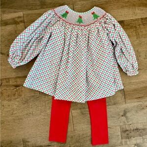 Festive Red and Green Kids Costume Set